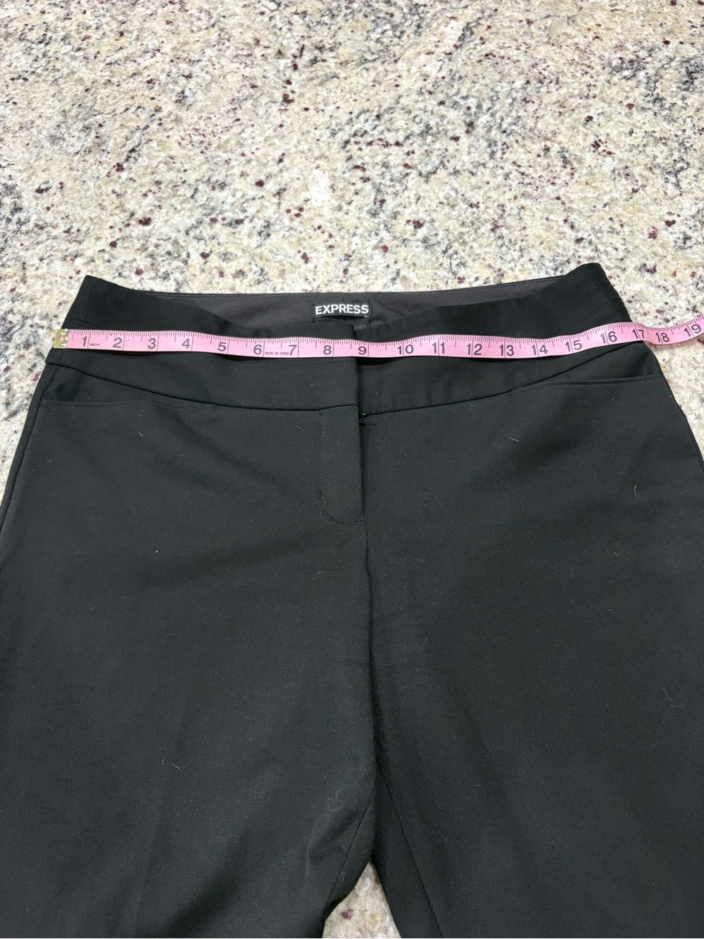 Express Editor fit black dress pants woman’s 8 Short GUC - Picture 7 of 9